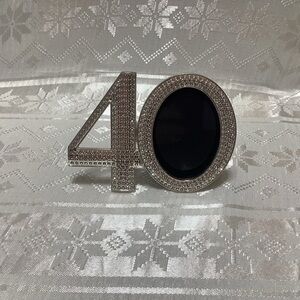 Silver 40th Birthday or Anniversary Photo Frame